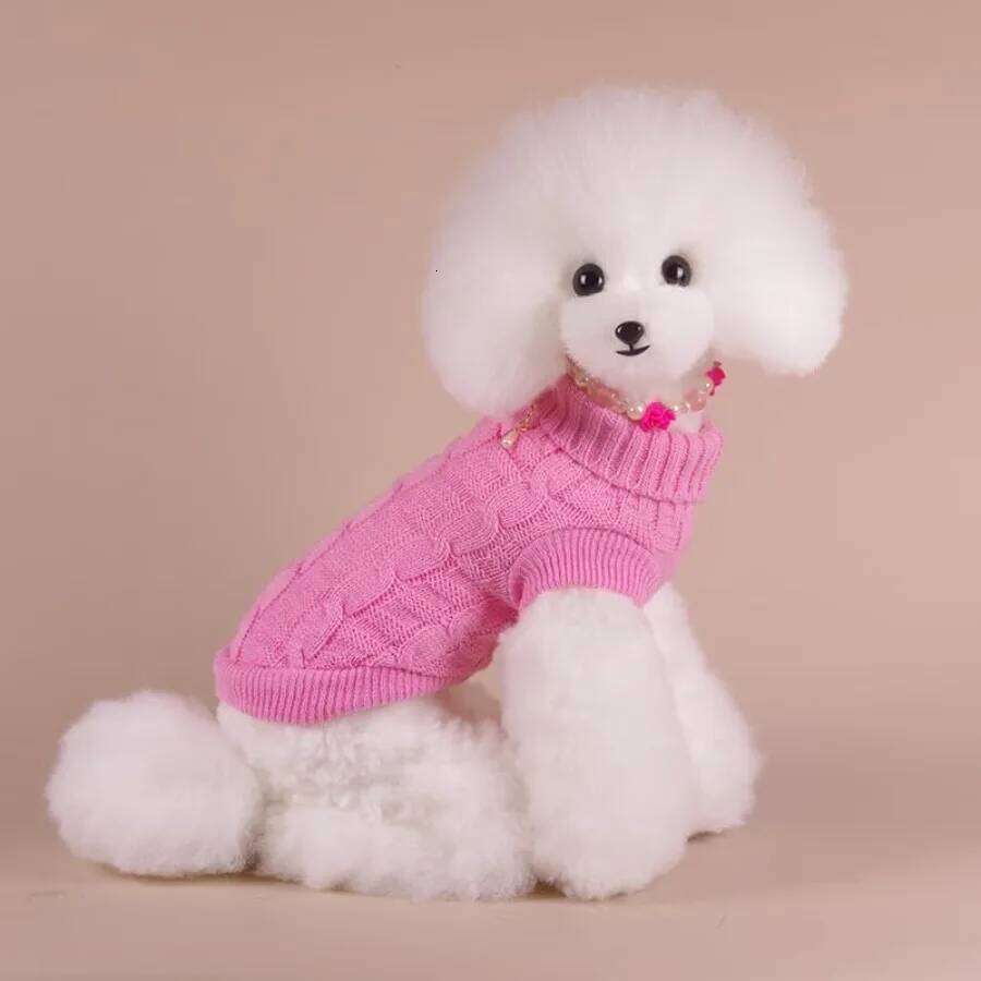 Pullover Puppy Sweaters for Small Dogs Girl Dog Outfits Clothes Warm Soft Knitwear Kitten Cat Sweater Dachshu 25T1226
