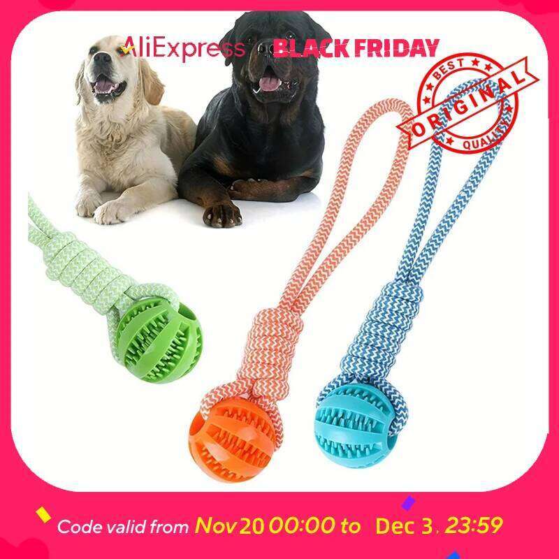 Interactive Dog Tug Rope, Treat Dispenser Ball, Chew Toy for Large Breeds, Durable & Dental Health Colors Vary 25N1226