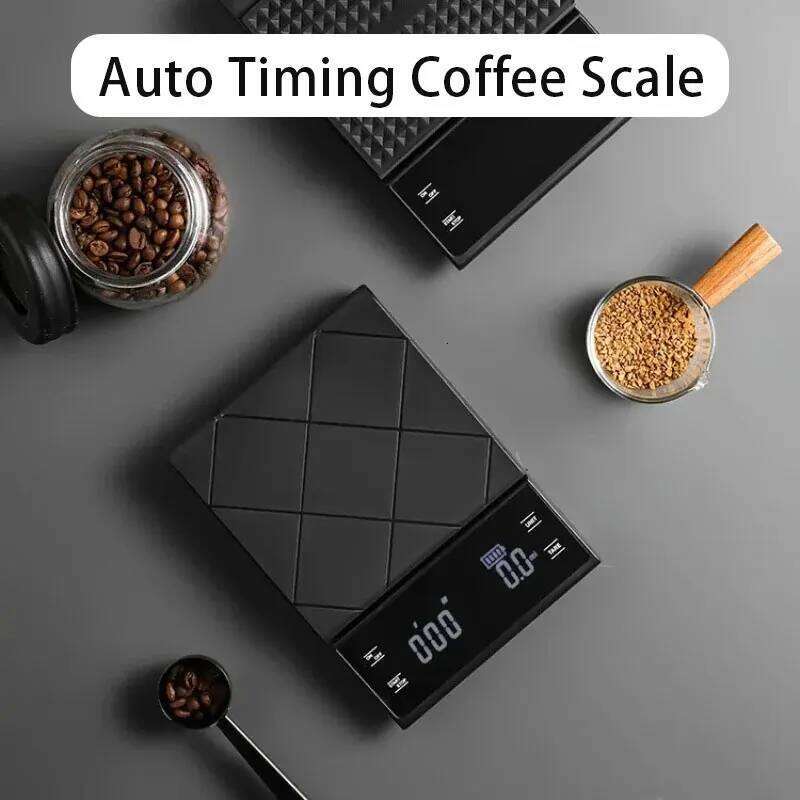 Charging Coffee with Timer LED Digital oz/Ib/g Electronic Household Kitchen Food Scale 25T1226