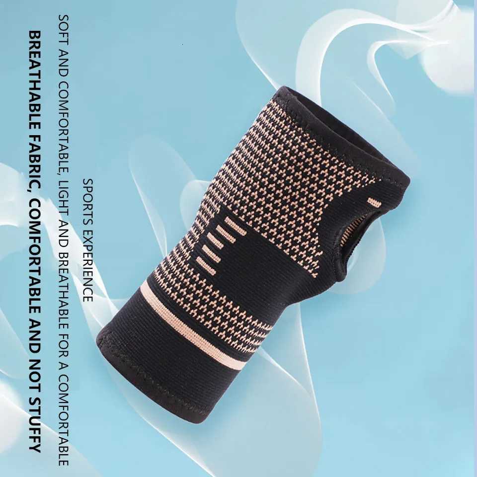 Copper Fiber Wrist Guards Elastic Weaving Copper-containing Nylon Knitted Fabric Pressurized Palm Guard Prevent Wrist Injury M251226