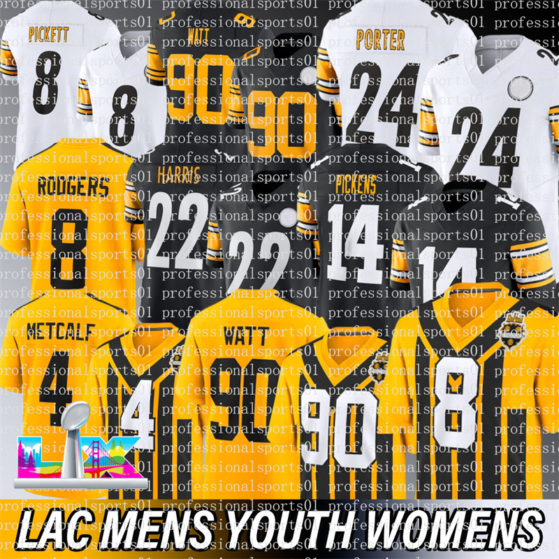 #22 Najee Harris #90 TJ Watt SteelersS Jersey #4 Metcalf Aaron Rodgers Diontae Johnson Will Howard Joey Porter Jr. Minkah Fitzpatrick PittsburghCITY jersey