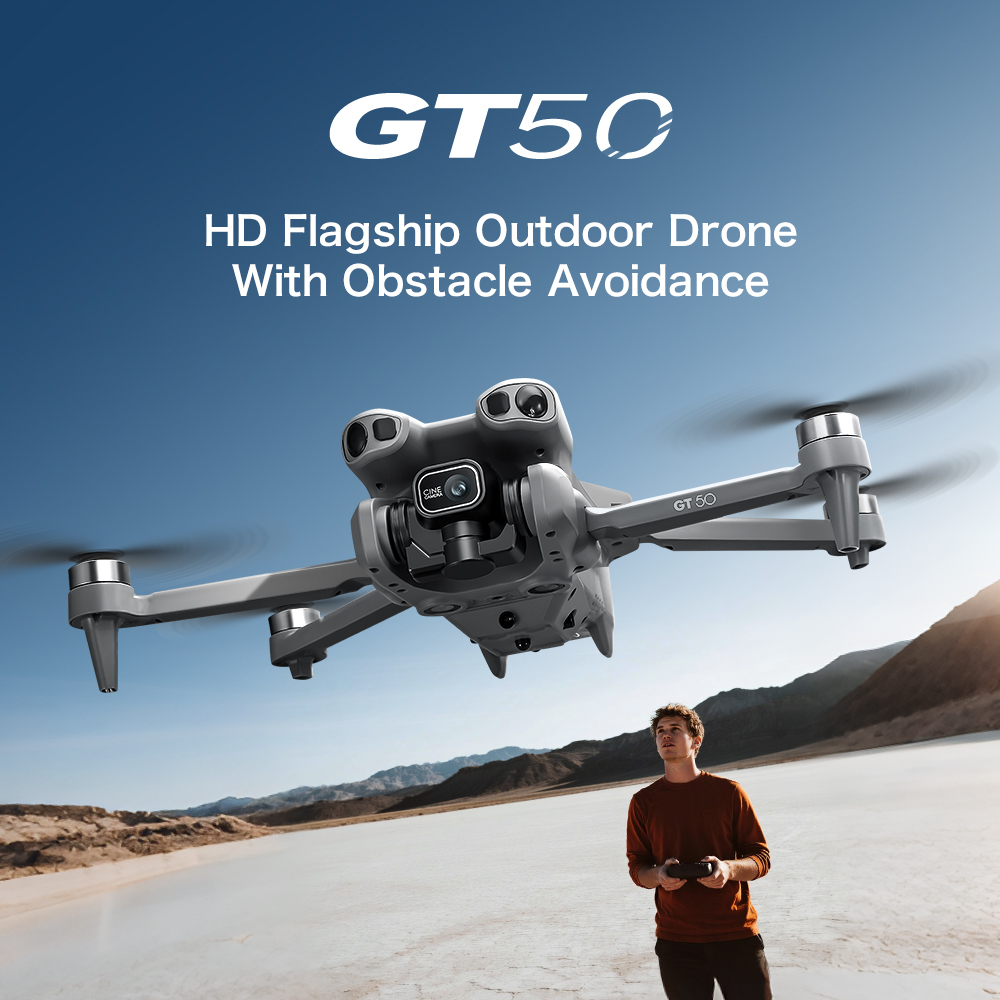 GT50 Pro HD flagship drone, equipped with a 4.3-inch screen remote control -1080P high-definition dual cameras and brushless motor, suitable for both 