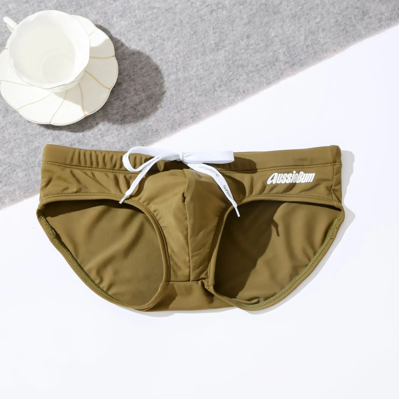 Mens low waist elastic comfortable trendy sexy swimming trunks 251226