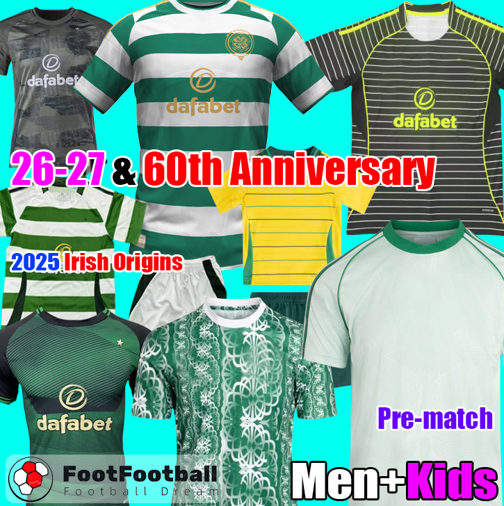 2025 CELTICFC jerseyS 24 25 26 football shirt Soccer Jerseys Irish Origins 2026 JOSEPH Football Shirt TURNBULL CHRISTIE JOTA FORREST Men Kids kit tops set Uniform