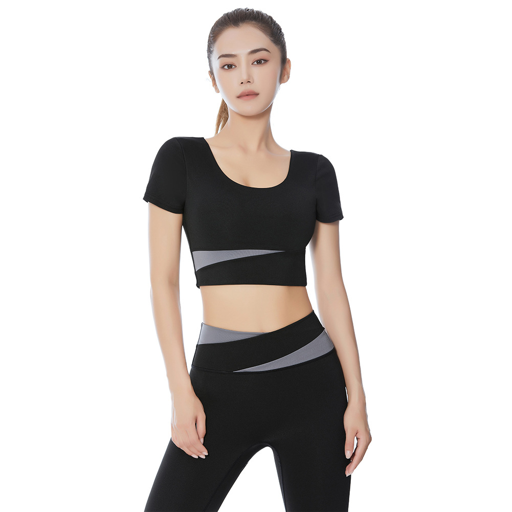 Two-Tone Outdoor Running Sports Bra & Yoga Crop Top: Color-Block, Cropped, Quick-Dry, Tight-Fitting & Breathable Fitness Bra