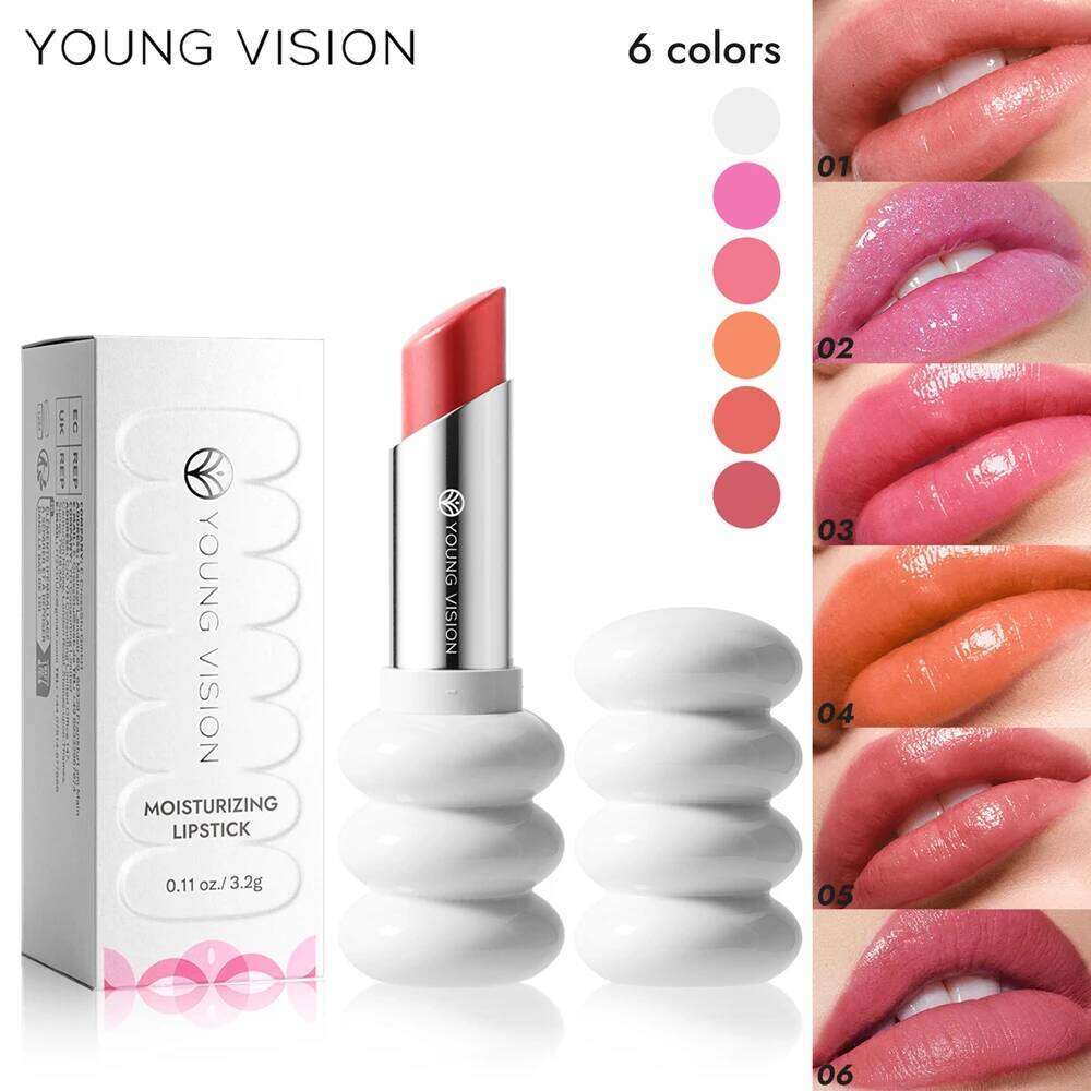5 Nourishing Light Lipstick Long Lasting Colors Easy to Apply Lip Moisturizing balm lip care 25H1226