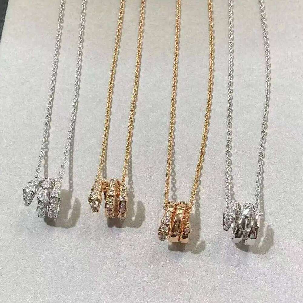 French Design S925 Diamond Set multi Circle Snake Necklace, OL Valentine's Day Wedding Gift 25N1226