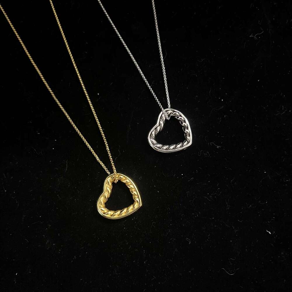 S925 Sterling Silver 2025 New Heart Necklace, Unisex, Fashionable, Trendy, Retro, Classic, Luxurious Jewelry Party Gift 25N1226