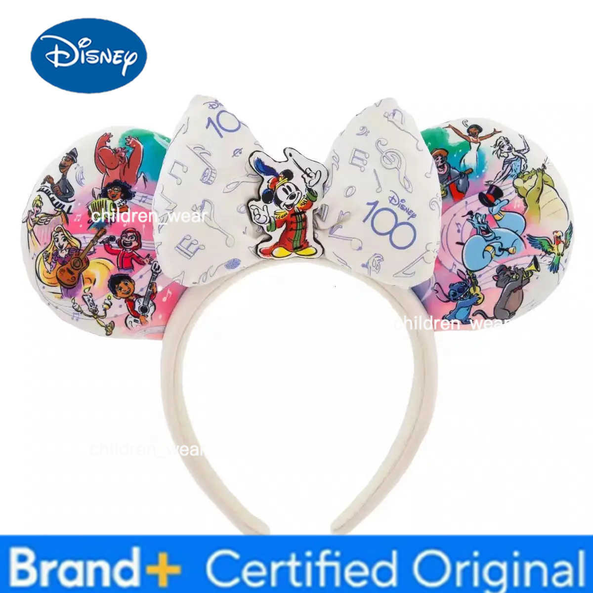 Disney 100th Anniversary Edition Mickey Mouse Headband Musical Director Disneyland Park Minnie Ear Adults/Children Girl Gift H251226