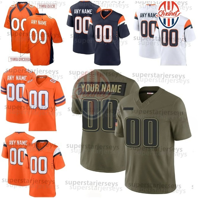10 Bo Nix 2 Patrick Surtain ll 7 John Elway 14 Courtland Sutton Football Jerseys Custom 2025 Salute Any Number Men Women Youth Mix Order