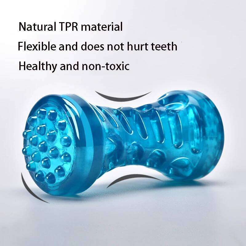 Bite Resistant Pet Toothbrush Sturdy Interactive Game Bone Rubber Puppy Chew Toy Dog 25N1226