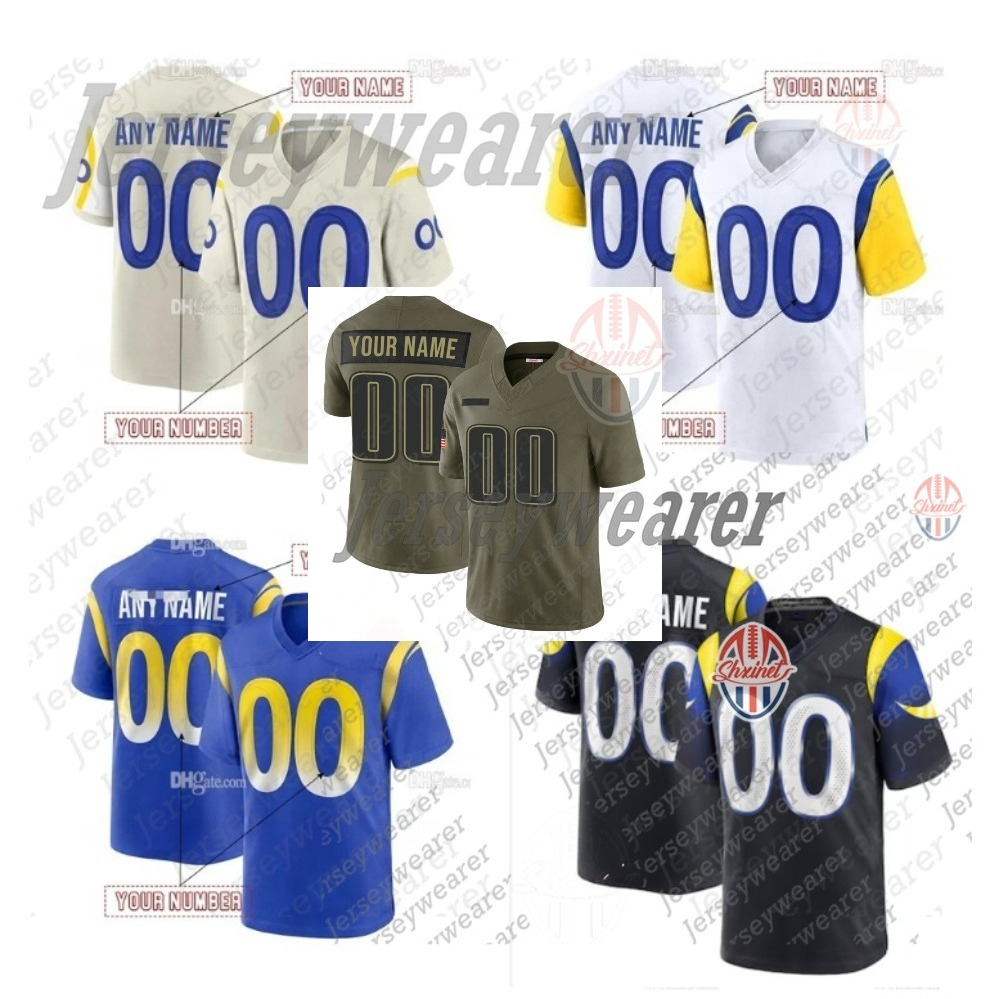 Custom 2025 Rivalries jersey 9 Matthew Stafford Kyren Williams Aaron Donald Puka Nacua For Fans/Lover Adams Christian Rozeboom Jaylen McCollough Stetson Bennett IV