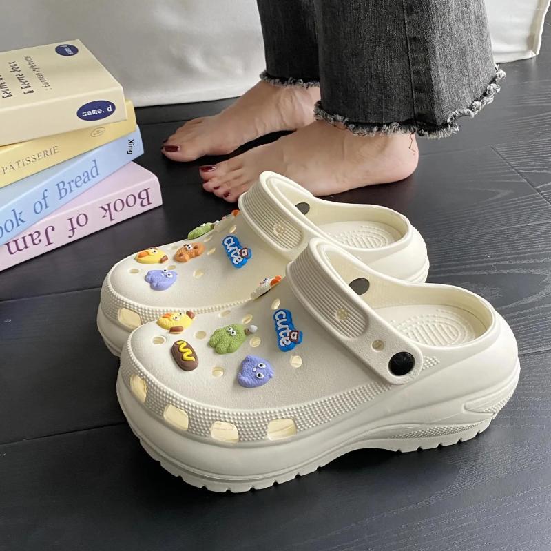 Sandals Thick Bottom Slip-On Shoes EVA Women's Cross-Border Slippers Head Covering Comfortable Sensation Chinese Manufacturer