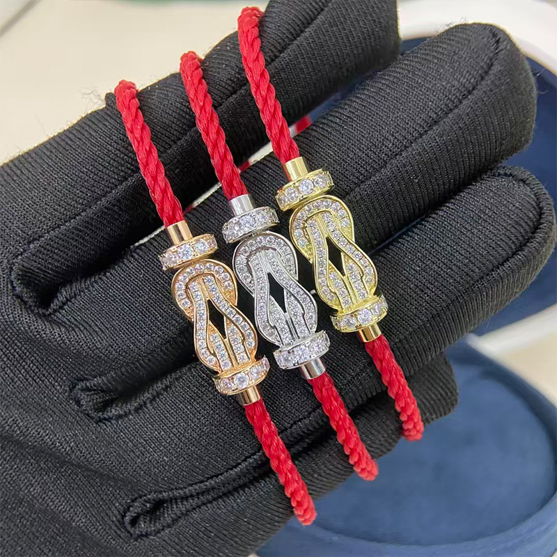 2025 new 8-shaped buckle rope luxury crystal brand fredd bracelet high-quality stainless steel jewelry for women Z260313