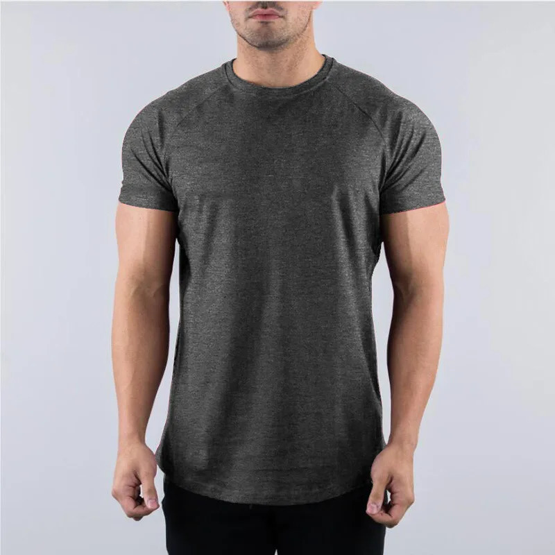 Mens Summer Skinny Casual T-Shirt Short Sleeve Tee Male Gym Fitness Sport Cotton Tops Man Running Workouts Sweatshirt Clothing 251222