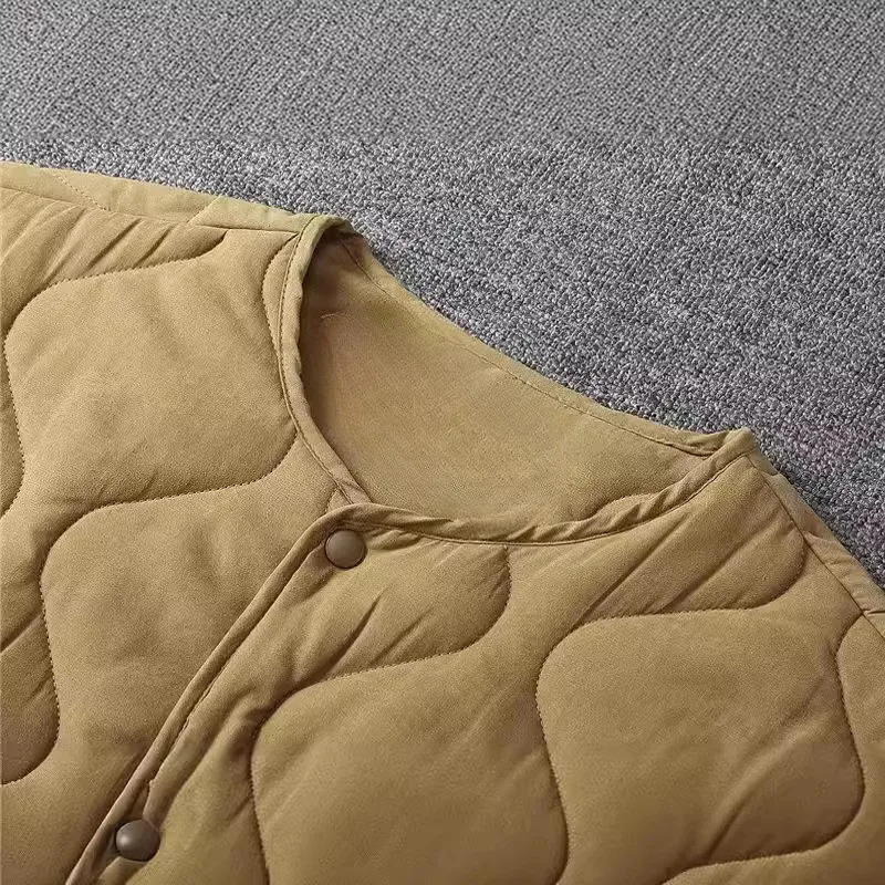 Vintage M65 Liner Jacket Men Winter Khaki Thick Multi-pocket Tooling Padded Jacket Long Sleeve Cardigan Hunting Coat 251222