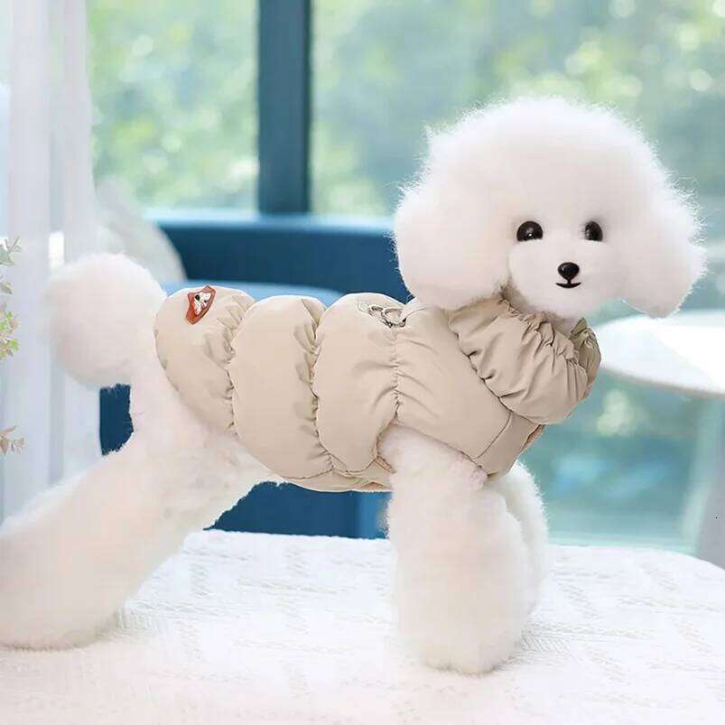 Soft Warm Dog Clothes Winter Padded Puppy Cat Coat Jacket For Small Medium Dogs Chihuahua French Bulldog Poodle Vest Pet Outfit 25T1226
