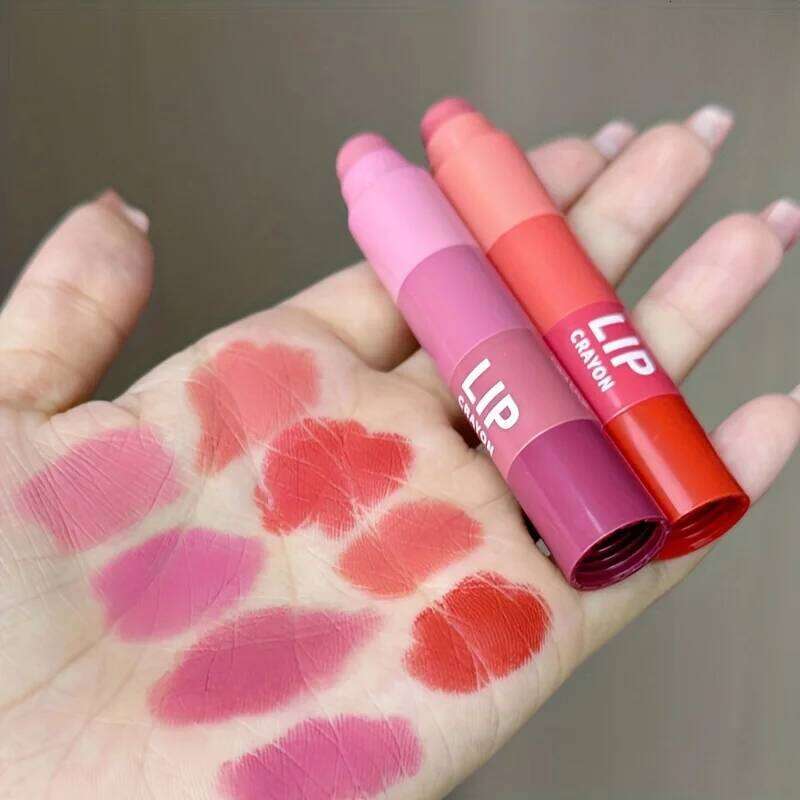 Herorange Small Cannonball Lipstick DIY Gradient Four Colors Matte Low Saturation Ultra-Pigmented Non-Sticky Long-Lasting Non-Staini 25H1226