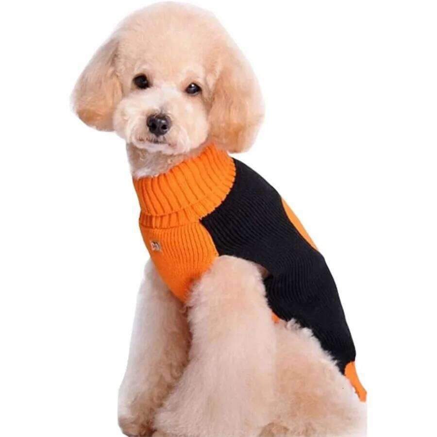 Holiday Halloween Pumpkin Pet Clothes Dog Sweater 25T1226
