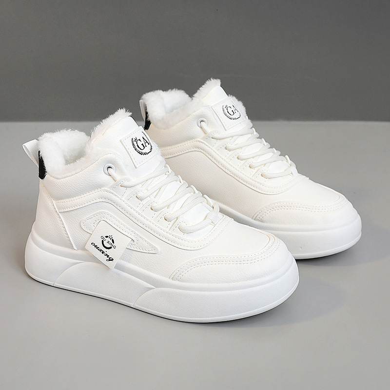 2025 designer fashion new autumn and winter warm cotton shoes women's sports shoes plush lining college style