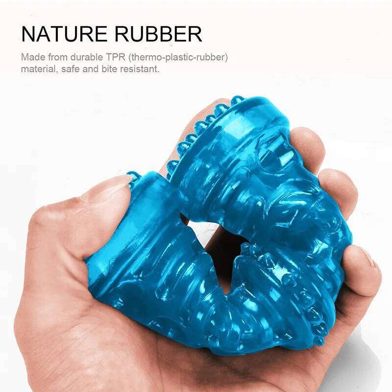 Bite Resistant Pet Toothbrush Sturdy Interactive Game Bone Rubber Puppy Chew Toy Dog 25N1226