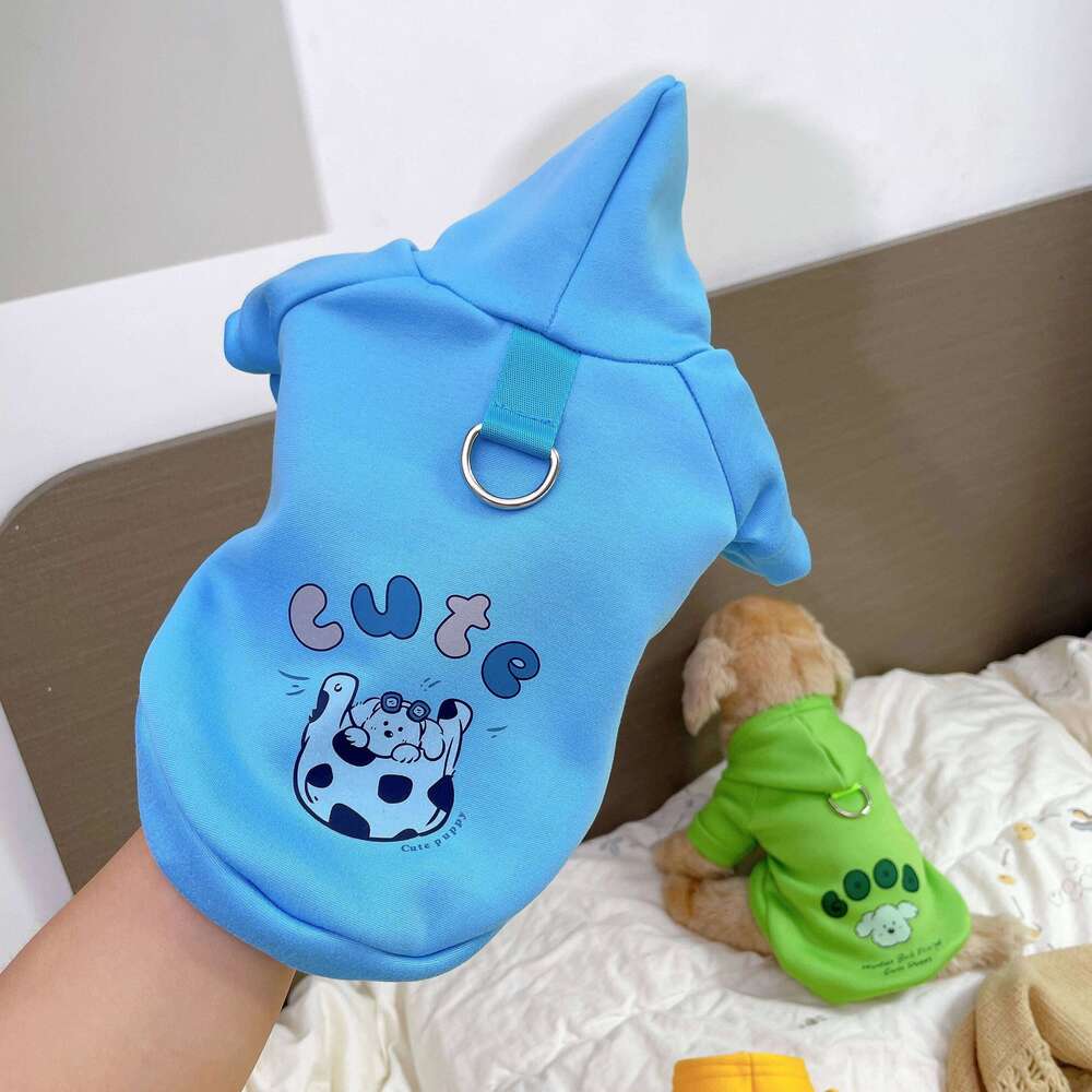 Super Cute Cat Dog Pet Waffle Spring Sweater Style Cartoon Print Autumn and Winter 25T1226