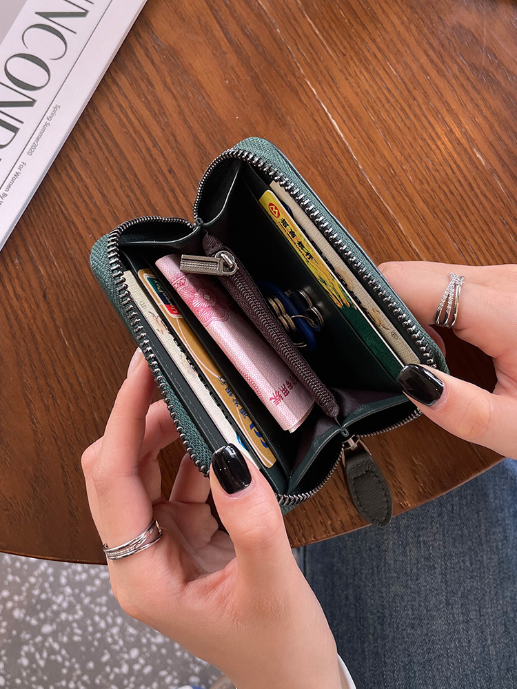 Luxury Wallet 2026 Genuine Lambskin Leather Card Holder Wallet, Hand Woven Zip Around Large Capacity Coin Purse for Women