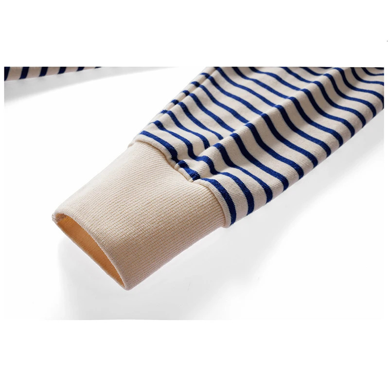 Autumn Long Sleeve Polo Shirt Men Japanese Retro Loose Combed Cotton Striped Shirts Casual Streetwear Lapel Tops Oversize 251222