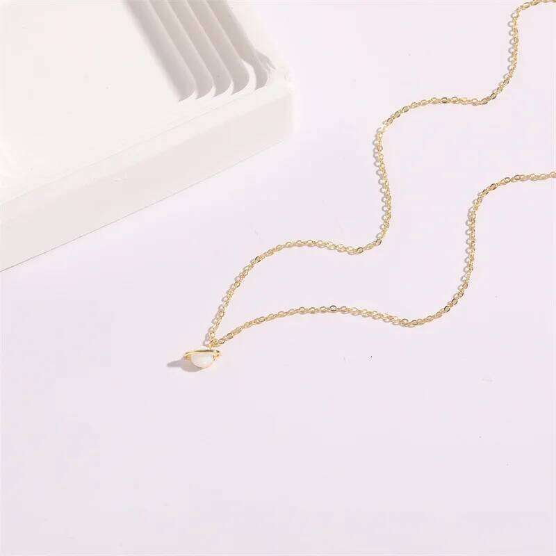 ITSMOS Pendant Female Opal Luxury Choker 14K Gold Plated Vintage Jewelry Necklace for Women Gift 25N1226