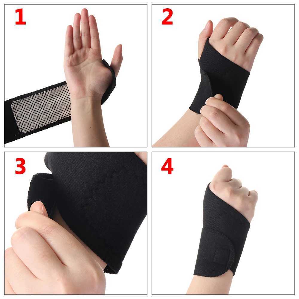 1 Pair Heated Wristband PROfESSional Therapy Sports PROtection Wrist Pain ReliEF Far Infrared Therapy Pads M251226