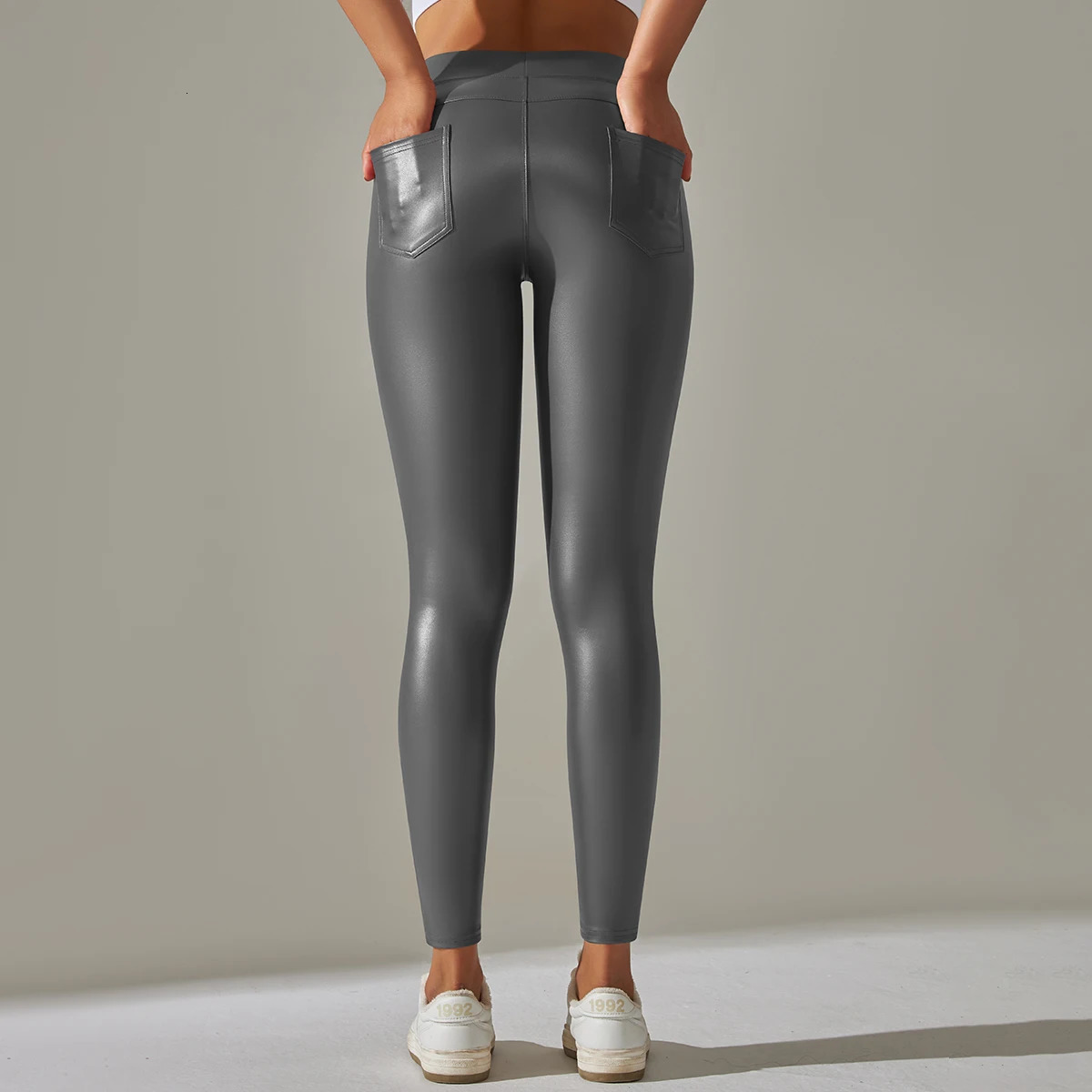 Trendy WOMENS Leggings High Waisted Tight and Sexy Leather Pants Colorful Yoga Pants for Women 251223