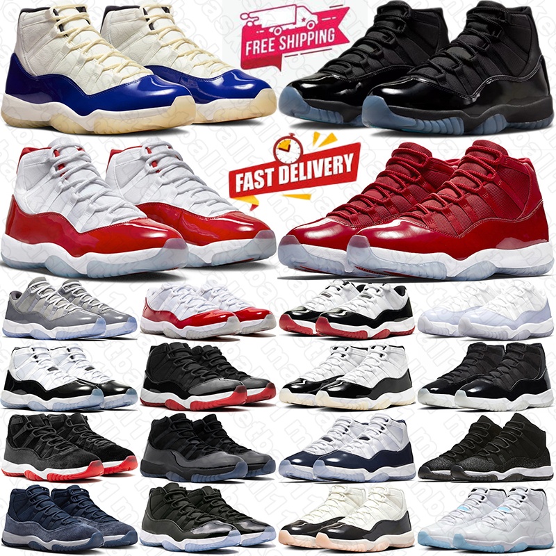 free shipping basketball shoes 11s gamma blue 11 mens trainers Cherry Cool Grey Bred High Low Bred designer sneakers with box hot space jam concord
