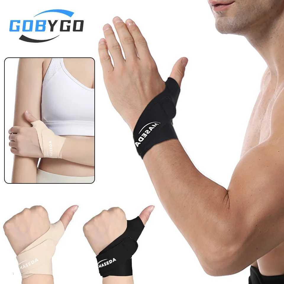 GOBYGO Ultra Thin Compression Thumb Wrist Strap Tendonitis Carpal Tunnel Arthritis Sports Basketball Volleyball Brace M251226