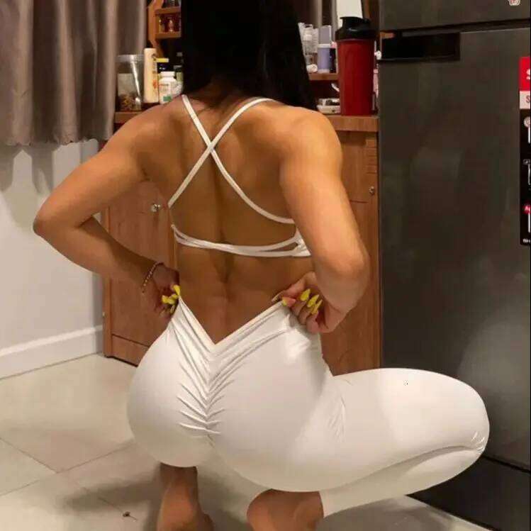 Women's Cross Back Sports Shock Resistant Gathered Sexy Gym Running Bra Summer Yoga Vest Outdoor Comfortable Fitness Wear 25T1226