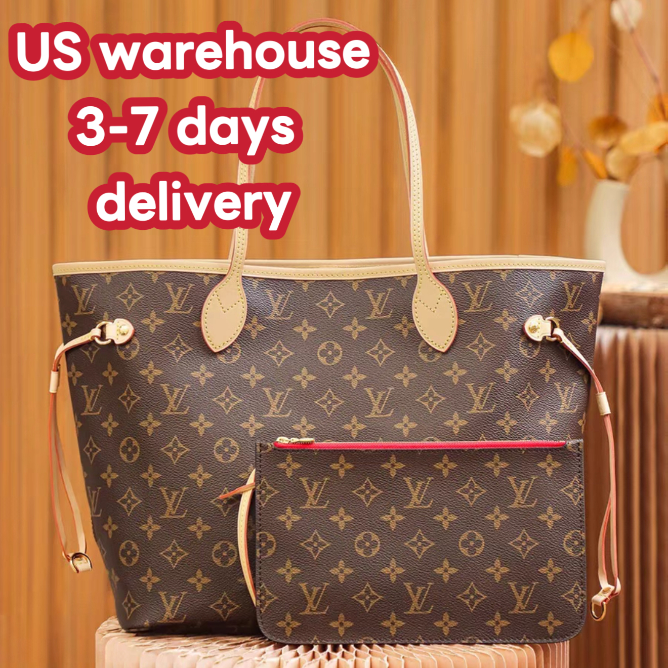 louisvuittion bag Luxury Designer bag tote bag handbag women's shoulder bag Neverfulltote composite bag high-quality shopping bag fashion travel shoulder bag
