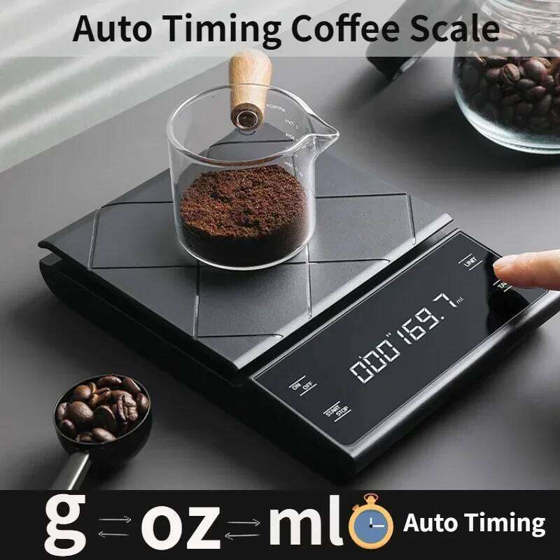 Charging Coffee with Timer LED Digital oz/Ib/g Electronic Household Kitchen Food Scale 25T1226