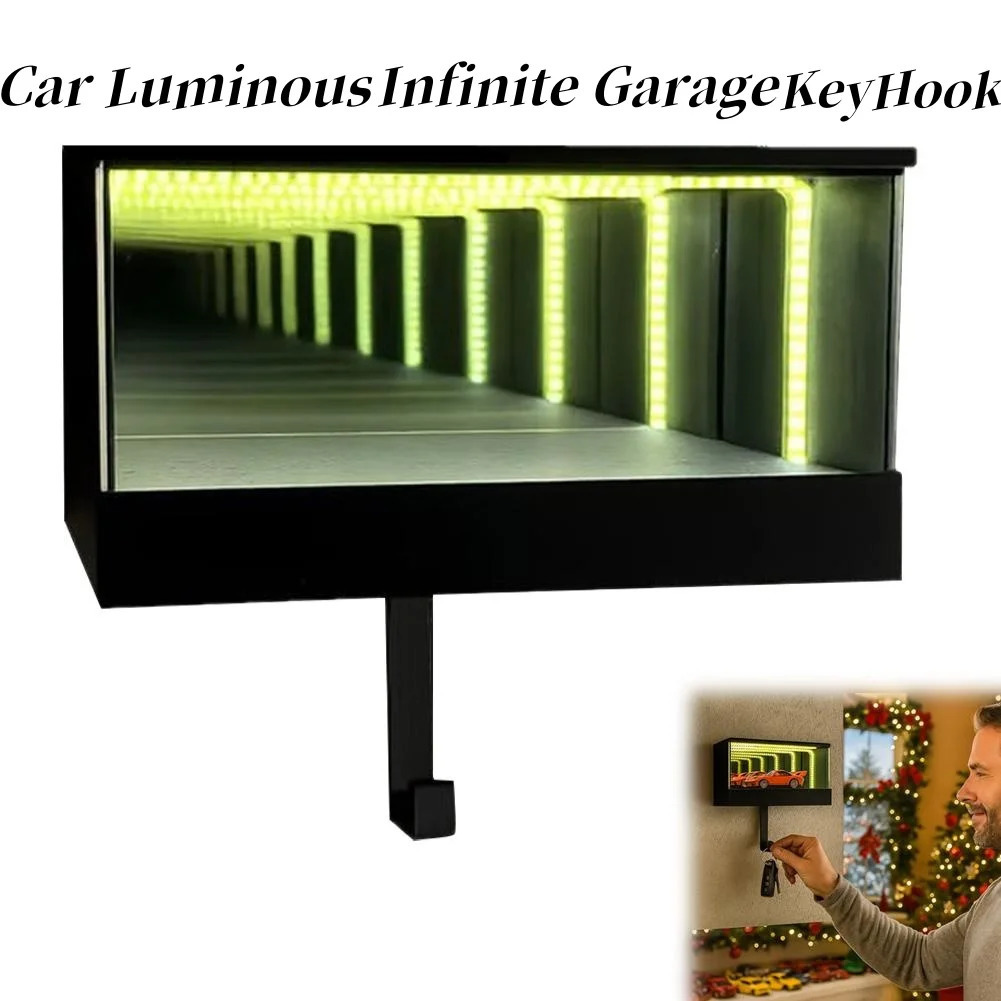 Infinity Garage Keychain Car Luminous Infinite Key Hook LED Light Hanger For Apartment Home Office 251226