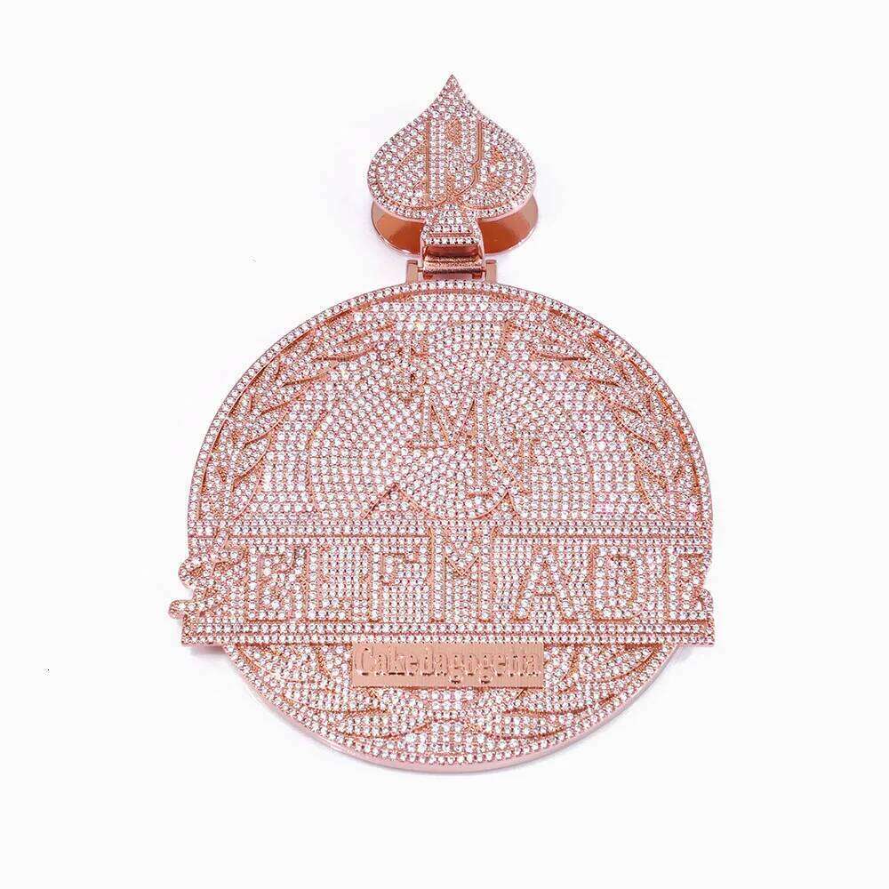 jewelry Personalized Custom Logo Hip Hop Bling Charm Iced Out Diamond Pendant Solid Silver Chain Rapper Jewelry Gifts