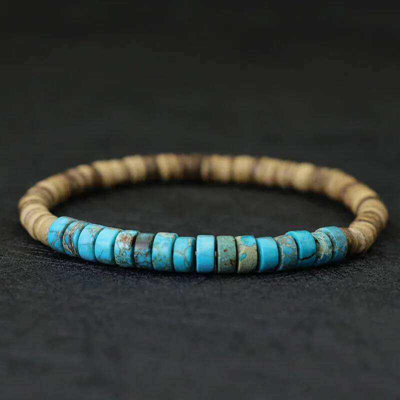 Noter Natural Wooden Bracelet Unisex Grade A Emperor Stone Braclet Coconut Bead Braslet Meditation Yoga Jewelry Accessories 25T1226