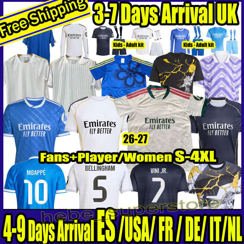 S-4XL 2025 2026 soccer jerseys 25 26 Real 4Th MadriDS football shirt TRENT Mbappe MASTANTUONO VALVERDE Fourth camiseta men kids uniforms VINI JR BELLINGHAM CARVAJAL