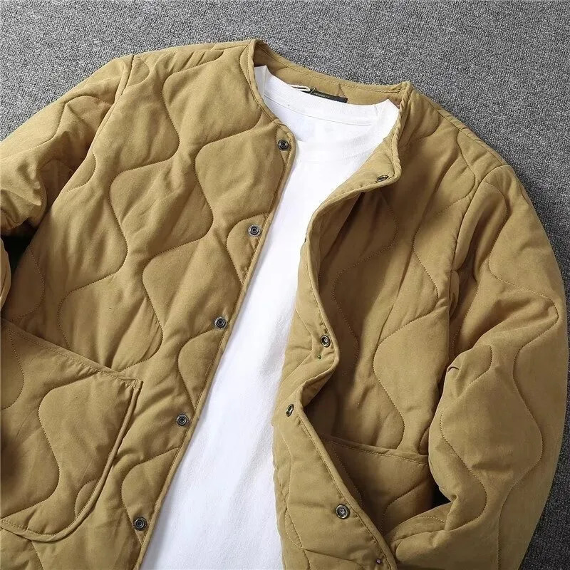 Vintage M65 Liner Jacket Men Winter Khaki Thick Multi-pocket Tooling Padded Jacket Long Sleeve Cardigan Hunting Coat 251222