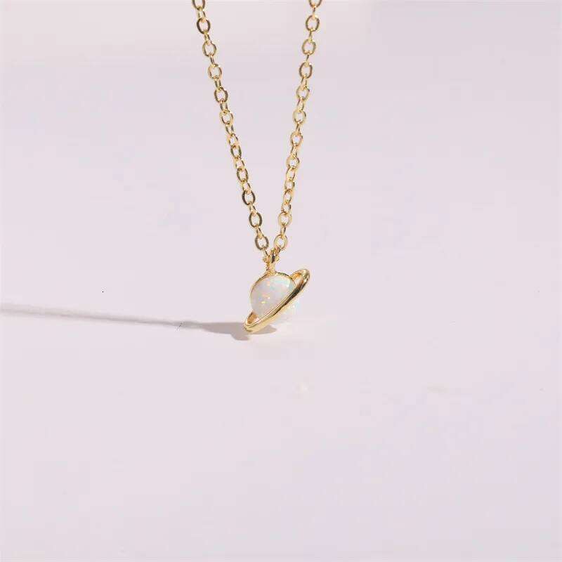 ITSMOS Pendant Female Opal Luxury Choker 14K Gold Plated Vintage Jewelry Necklace for Women Gift 25N1226