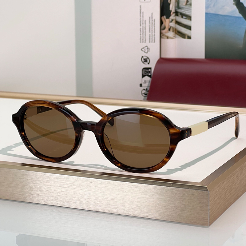 Luxury Sunglasses Acetate Full Frame Oval Eyewear 2033 Women Men Designer Sunglasses Outdoor Goggles UV400 Protection Glasses With Box