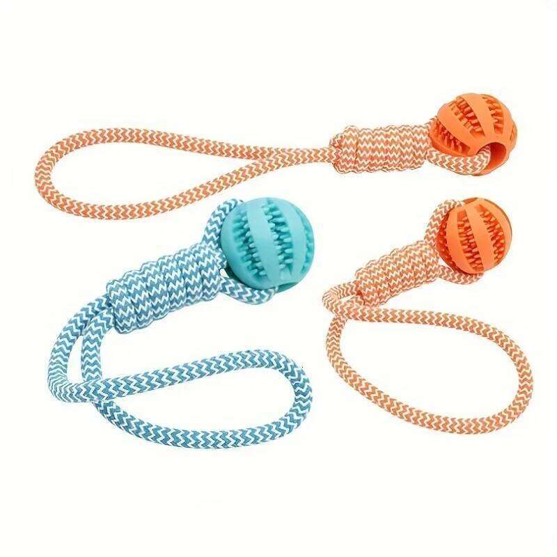 Interactive Dog Tug Rope, Treat Dispenser Ball, Chew Toy for Large Breeds, Durable & Dental Health Colors Vary 25N1226
