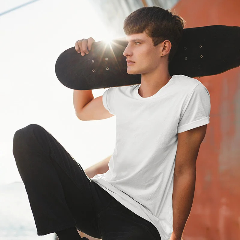 67oz 190gsm Combed Cotton Tees Tshirts Mens Solid Tops Woman Male Custom Team Uniform Class Clothes Summer Customization 251222