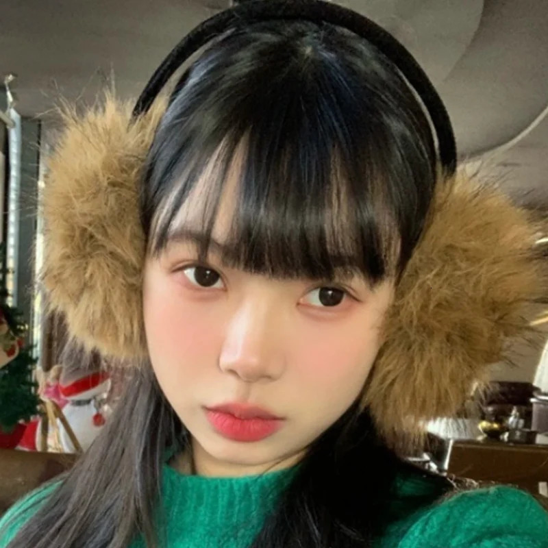 Mink Fur Earmuffs Women Winter Warm Ear Warmer Fashion Outdoor Cold Protection Ear Covers Warm Plush Headband Earflaps 251225