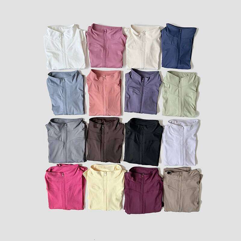 Yoga Tracksuit Women's Standing Collar Long Sleeved Sports Jacket Running Training Gym Fitness Top Windproof Suit 25T1226