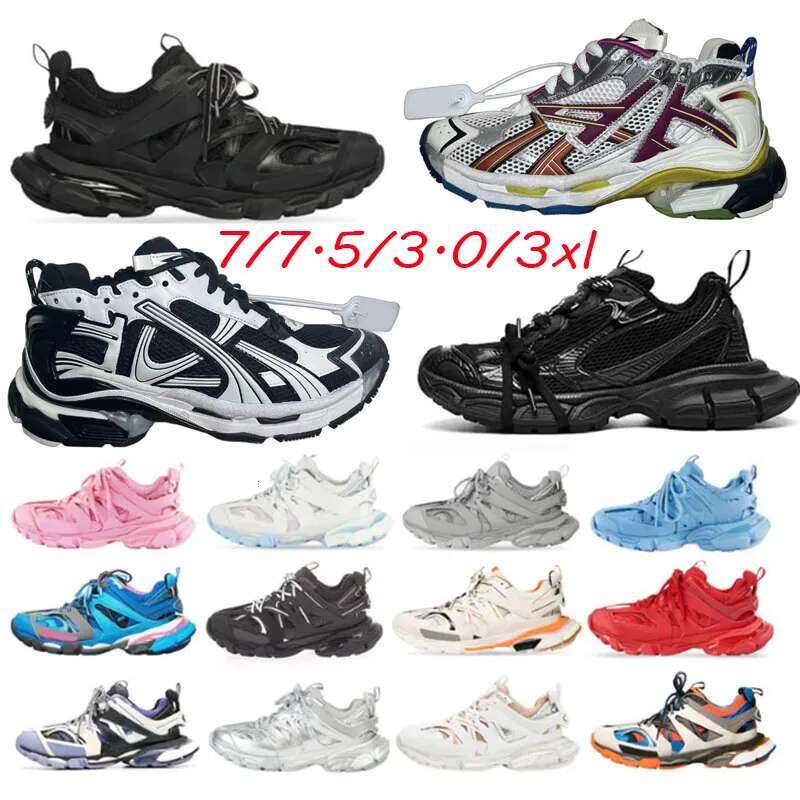 designer shoe runners sneakers 3.0 7.0 7.5 Triple S Super Running Shoes Retro Tess Gomma Platform Transmit black white pink blue jogging running trainers 36-45