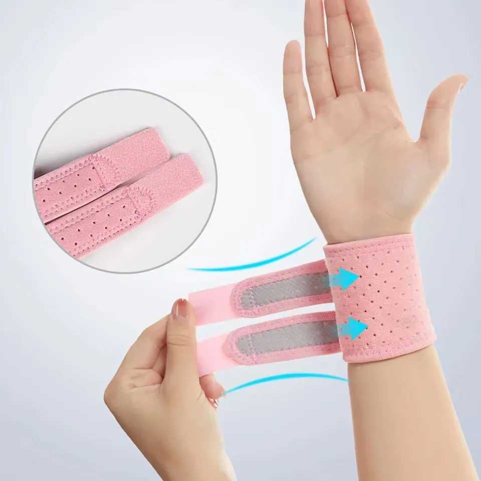 GOBYGO 1Pcs Thin Gym Wrist Wraps Double Strap Badminton Workout Weightlifting Compression Wrist Straps Wrist Support Men Women M251226
