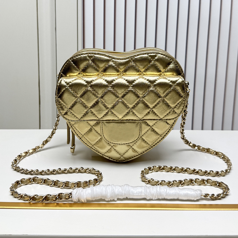 26k Love Makeup Bag Designer Womens Shoulder Bag Genuine Leather Checkered Pattern Gold Hardware Metal Zipper Matelasse Chain Luxury Handbag Crossbod Evening bags